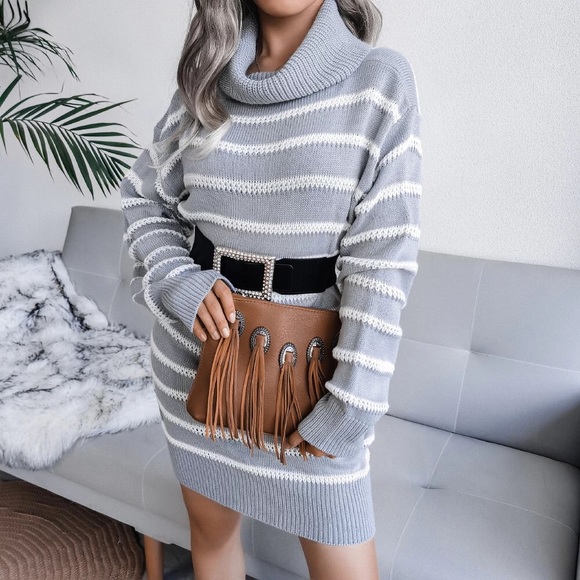 Turtleneck Sweater Dress - Picture 4 of 6